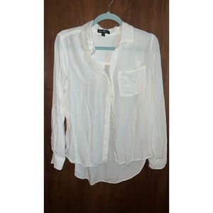 Velvet Heart White Long-Sleeve Button Down Blouse